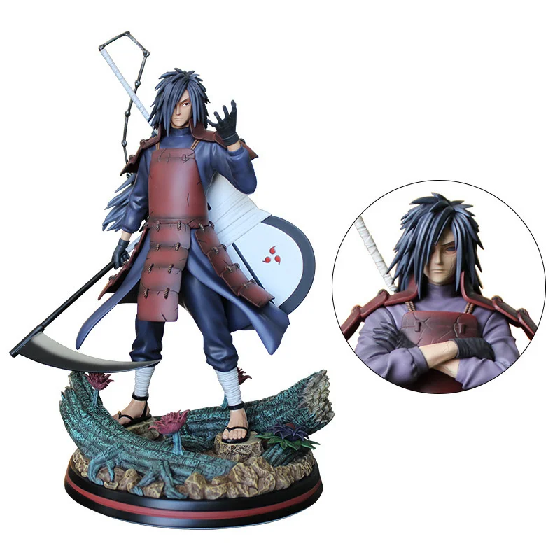 

Naruto Figure Shippuden Uchiha Madara Sasuke GK Action Figures 30CM PVC Anime Model Figma Figurine Statue Toys For Children Gift