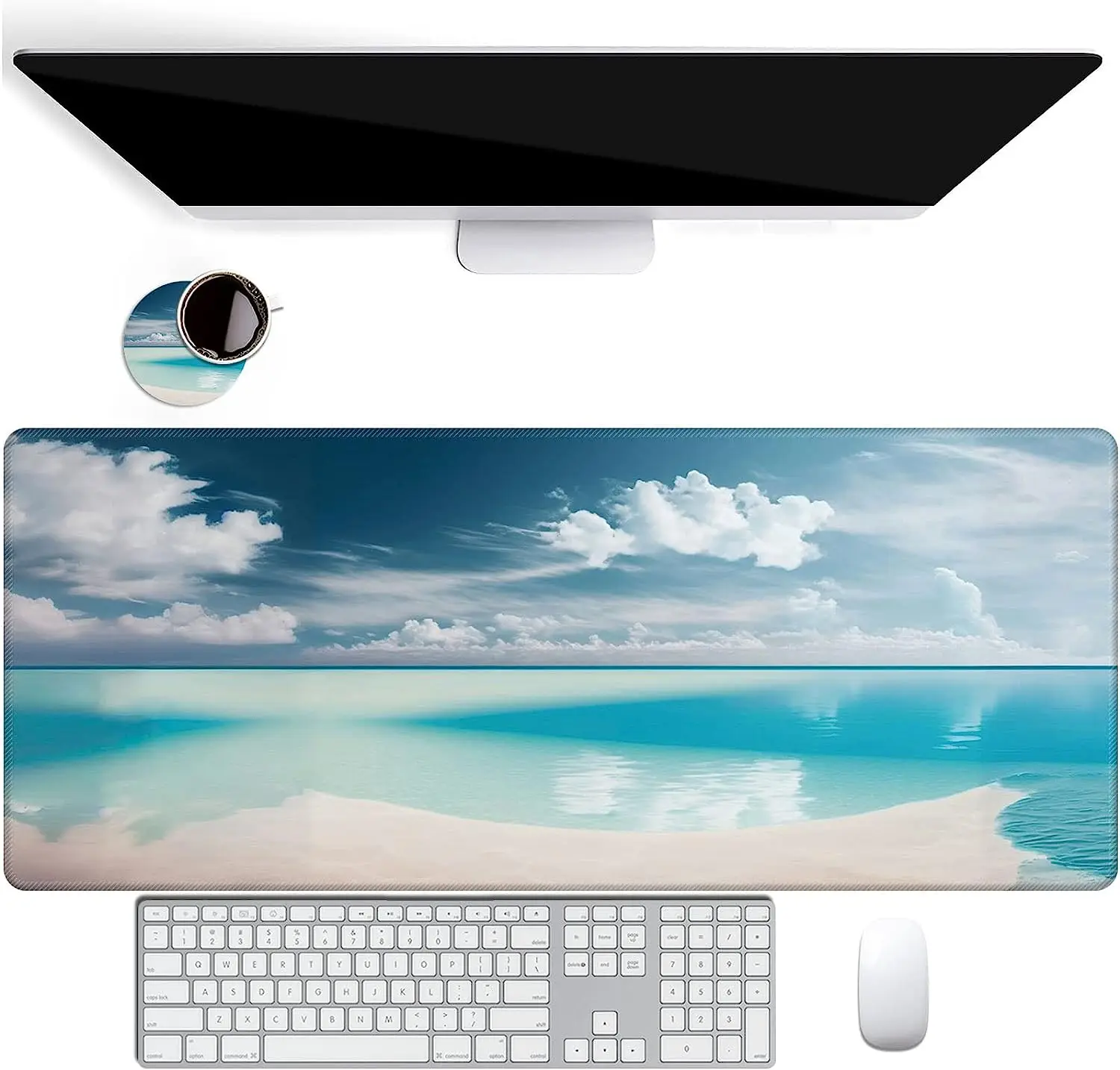 

Gaming Mouse Pad with Stitched Edges XXL Mouse Pad Large (31.5x11.8 Inch) Brilliant Design Desk Mat Keyboard Pad with Anti Slip