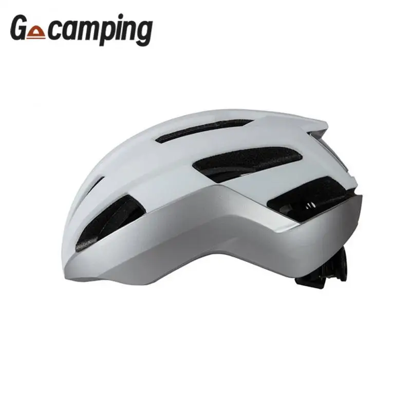 

Практичный велосипедный шлем серебристо-белый стильный удобный защитный шлем интегрированный формованный шлем для дорожного и горного велосипеда