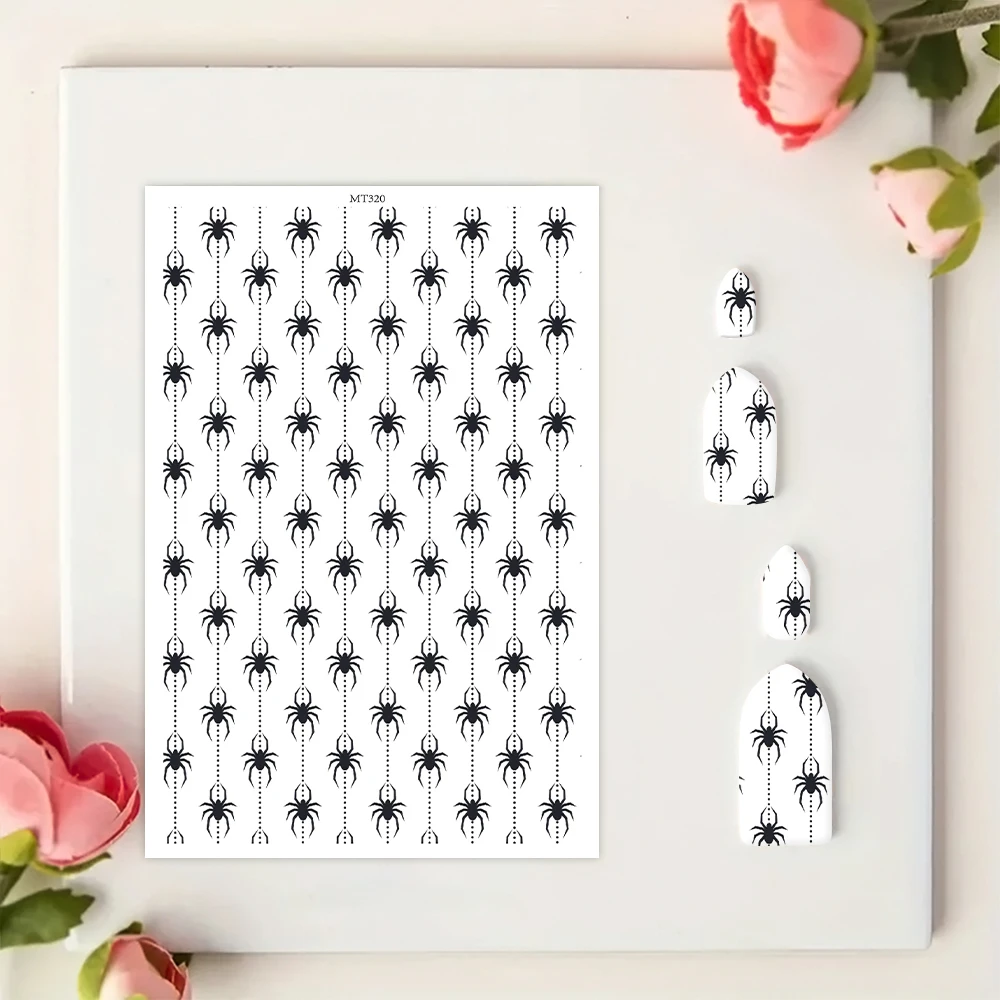 Ретро цветочный Хэллоуин паук узор полимерная глина переносная бумага для