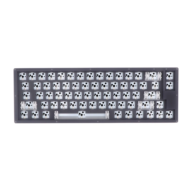 66Key Custom Mechanical Keyboard Kit 65% 66 PCB CASE Hot Swappable Switch Support Lighting Effects with RGB Switch LED