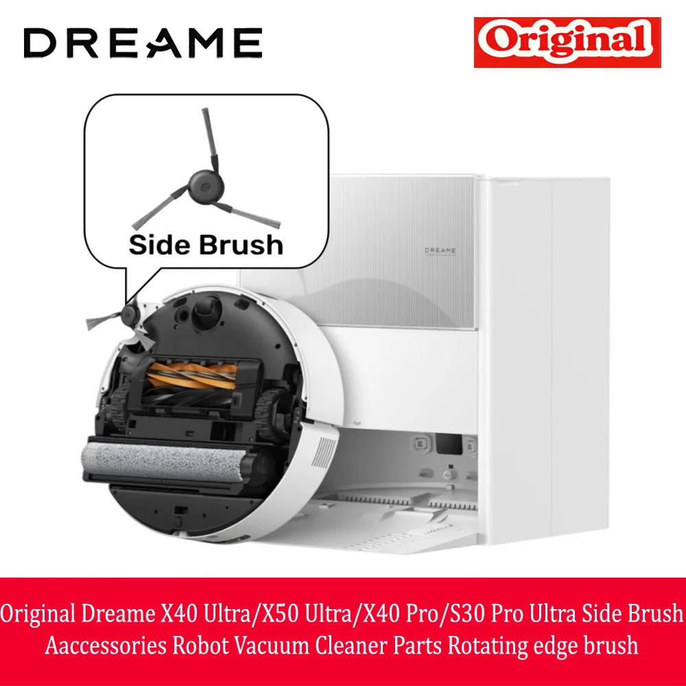 Оригинальные аксессуары для робота-пылесоса Dreame X50 UltraL50 UltraX40 UltraL40s Ultra: боковая щетка, вращающаяся краевая щетка. (art.: 3920db32d3dfc) - 3920db32d3dfc