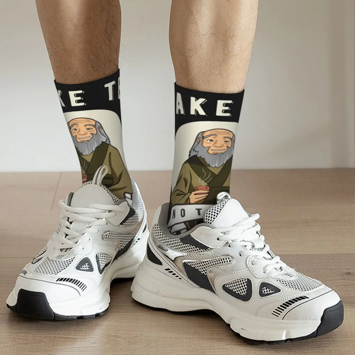 Забавные чайные аватары Iroh Make-The Last Airbender носки для скейтборда из полиэстера