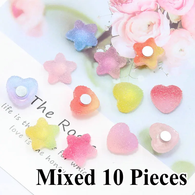 

Магниты для холодильника сердечки и звезды, разные цвета