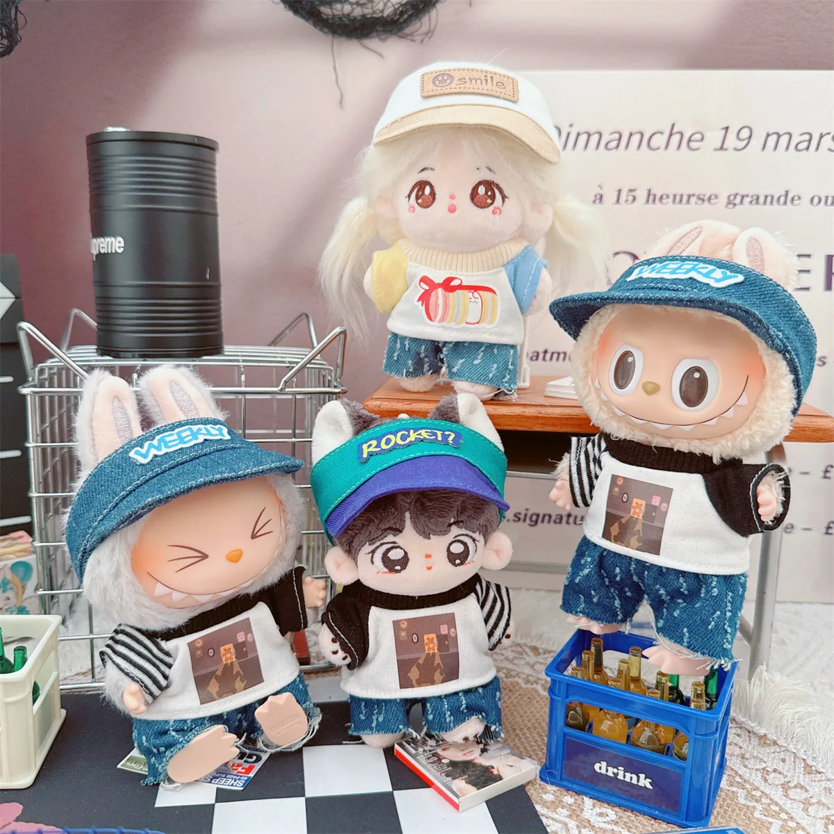 Для 10 см куклы 17 Labubu плюшевая кукла одежда аксессуары для наряда Kpop куклы-идолы