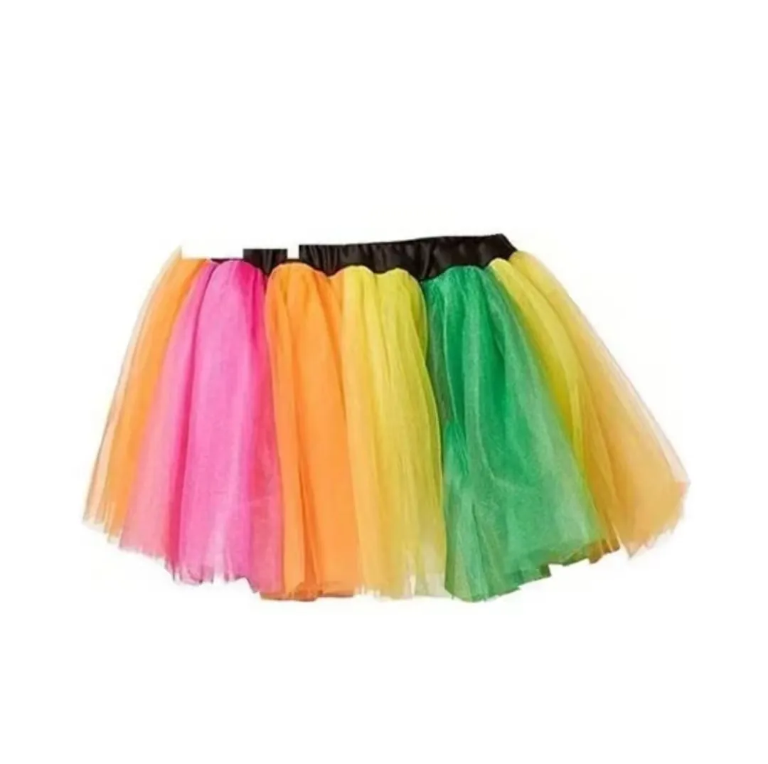 Женский костюм в стиле 80-х футболка и Радужная юбка для девочек 1920-х годов