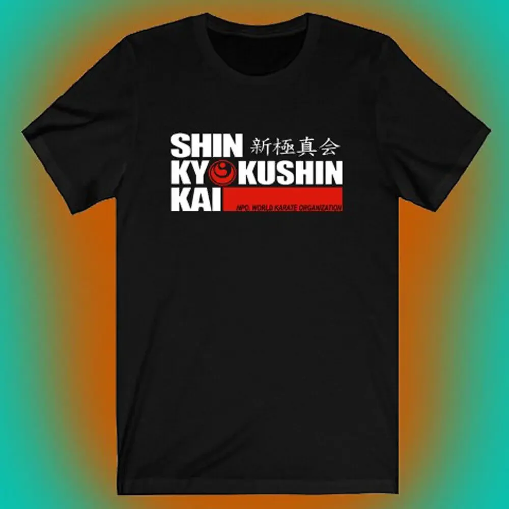 Японская Черная Мужская футболка SHINKYOKUSHIN OYAMA KYOKUSHIN размеры от S до 5XL