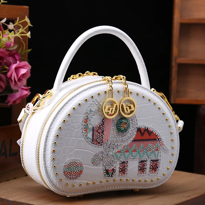 

Owl Pattern Ita Bag Crossbody Bags for Women Handbag Top Handle Tote Circle Messenger Sac Luxury Designer Ladies Sling Bags