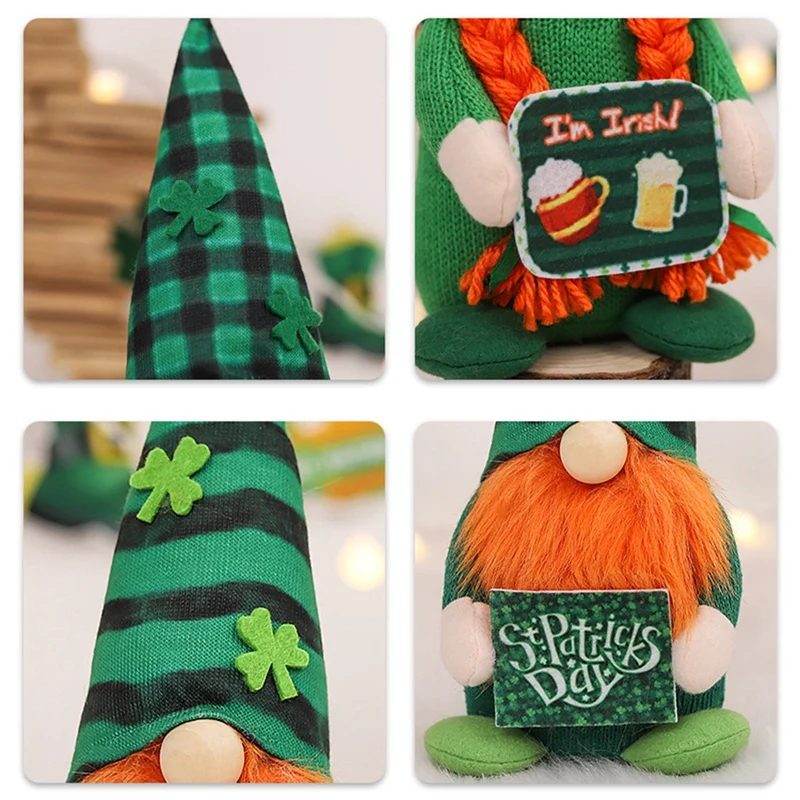Украшение гнома на день Святого Патрика ирландский лепрекон шведский ниссе