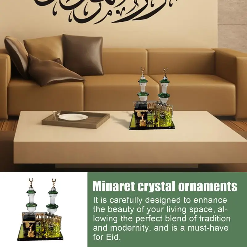 ИД-башня украшение мусульманская Кааба ИД башня для стола Хрустальная статуя