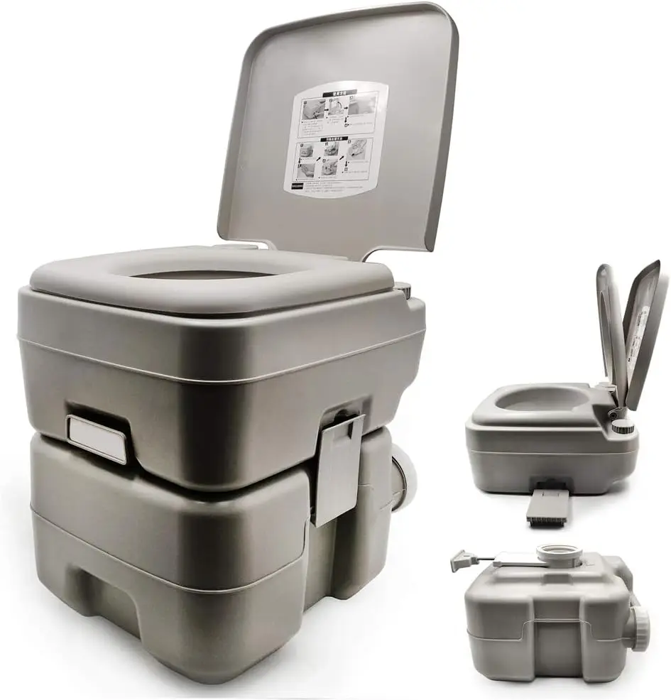 

5 Gallon 20L Portable Toilet Flush Travel Camping Outdoor/Indoor Potty Commode Butane lantern Camping stove Alcohol stove Campin