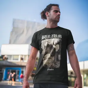 Burzum Футболка-Filosofem Обложка ver2 Футболка с принтом Мужские повседневные футболки размера плюс Милая хлопковая футболка с короткими рукавами