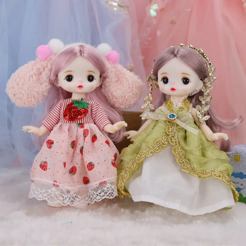 

16 см Новая Bjd игрушка 1/12 Изысканная принцесса наряд, шарнирная кукла, милая мультяшная подвижная шарнирная виниловая кукла, игрушка для девочки, детский подарок на день рождения