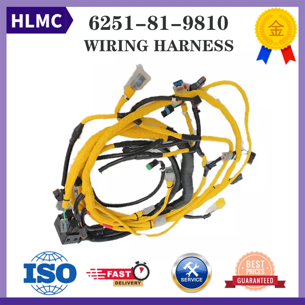 

6251-81-9810 КАБЕЛЬ жгута проводов двигателя в сборе экскаватора ремонт запасных частей для детской модели 6D125