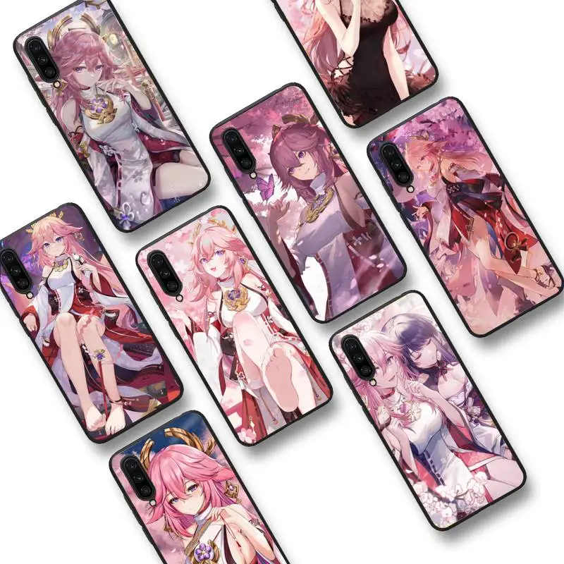 

Genshin Impact Yae MIko Phone Case for Samsung S20 lite S21 S10 S9 plus for Redmi Note8 9pro for Huawei Y6 cover