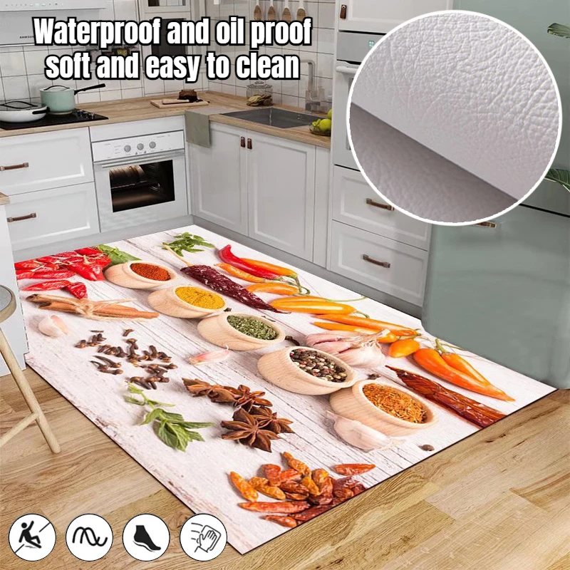 

Modern Kitchen Cuisine Floor Mat Bedroom Decor Carpet Bathroom Anti-Slip Rug Living Room Hallway Entrance Doorma Mats Washable