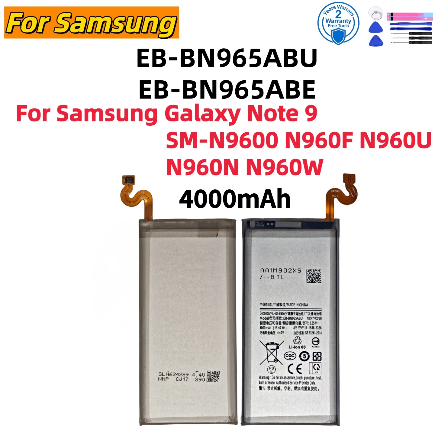 Фото 100% новая батарея EB-BN770ABY для Samsung Galaxy Note 10 Lite Plus 8 9 20 Ultra 10X 5G N975F N950 N960F N980F, быстрая доставка + инструменты №5
