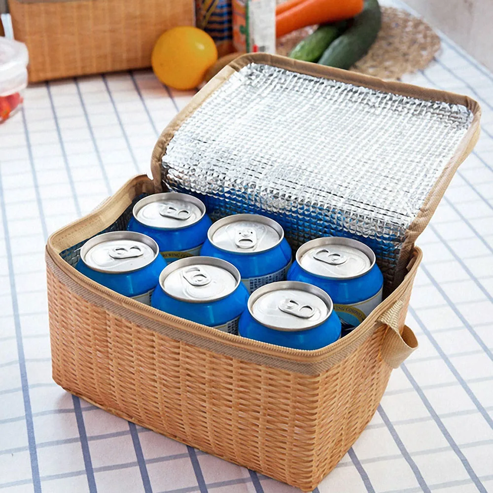 

Lunch Bags Portable Insulated Box for Picnic Camping Food Container Thermal Cooler Pouch Tote Storage Handbag