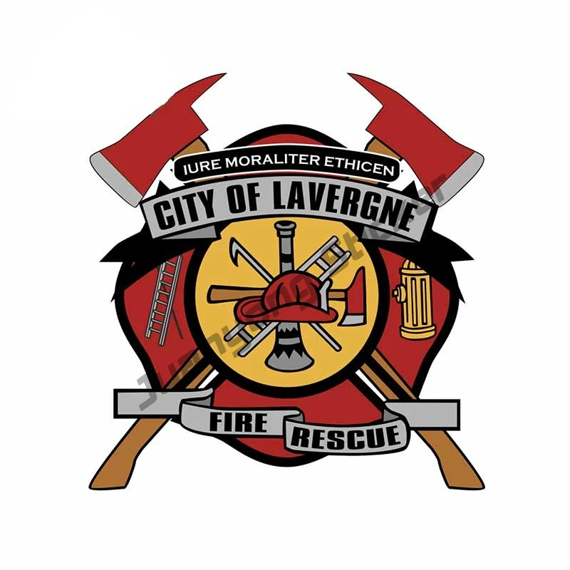 

Cartoon Anime 13cm Car Stickers for Rescue Fireman Department Suitable for VAN RV SUV Decals Waterproof Occlusion Scratch Decor