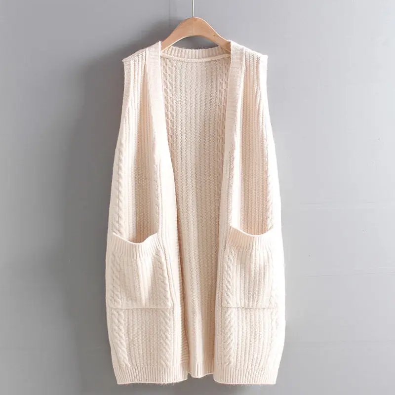 

Knitted Sweater Women's Vest Spring Autumn 2022 Open Stitch Knit Sweater Vest Women Vests Winter Pullover Sweaters Tops T381