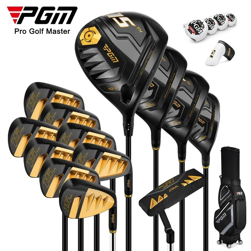 Pgm Golf Professional 15th Anniversary Compiete13Clubs with Bag Sets of Rods Men's Sets Bar GOLF Gold Sets Titanium Alloy 1Wood
