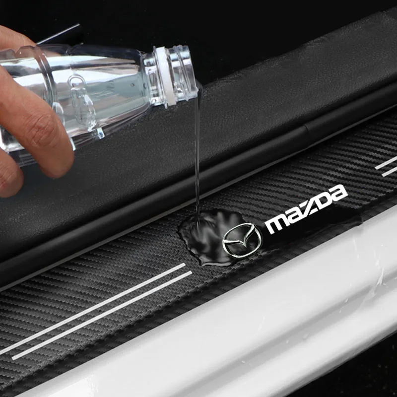 

Car Door Sill Protector Carbon Fiber Threshold Decals Rear Bumper Stickers for Mazda Demio CX-5 Axela 3 MPS Car Accessories