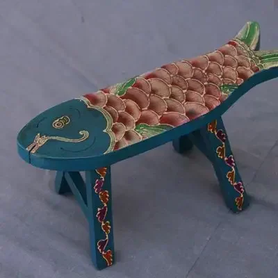 Низкий табурет сосновая живопись Ретро Маленькая скамейка детская маленькая для