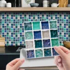 10 шт., водонепроницаемые 3d-наклейки на стену, с кристаллами