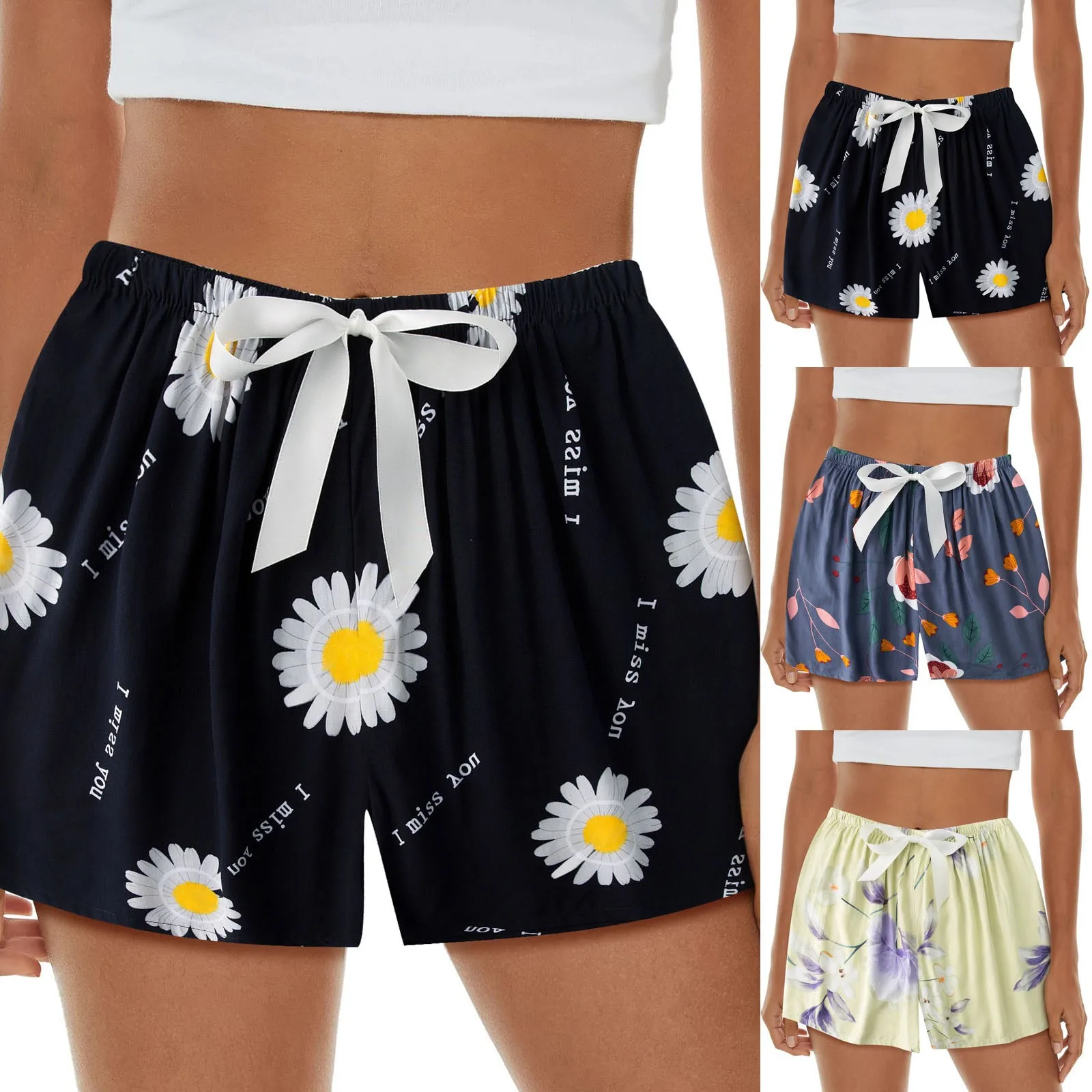 

Bermuda Shorts For Women Sports Daily Wear Casual Womens Pajama Shorts Soft Sleep Shorts Lightweight Stretch Pants For Women