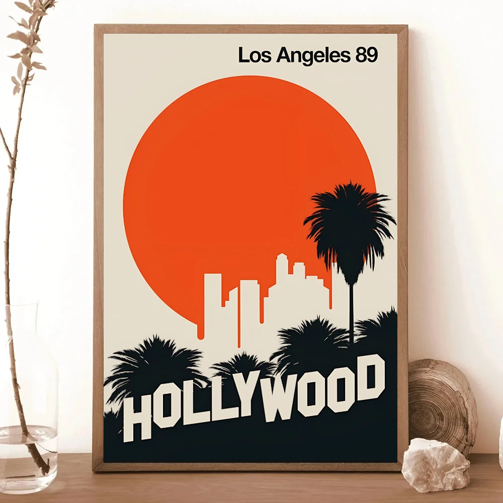 1 шт. самоклеящийся постер с изображением всемирно известных туристических