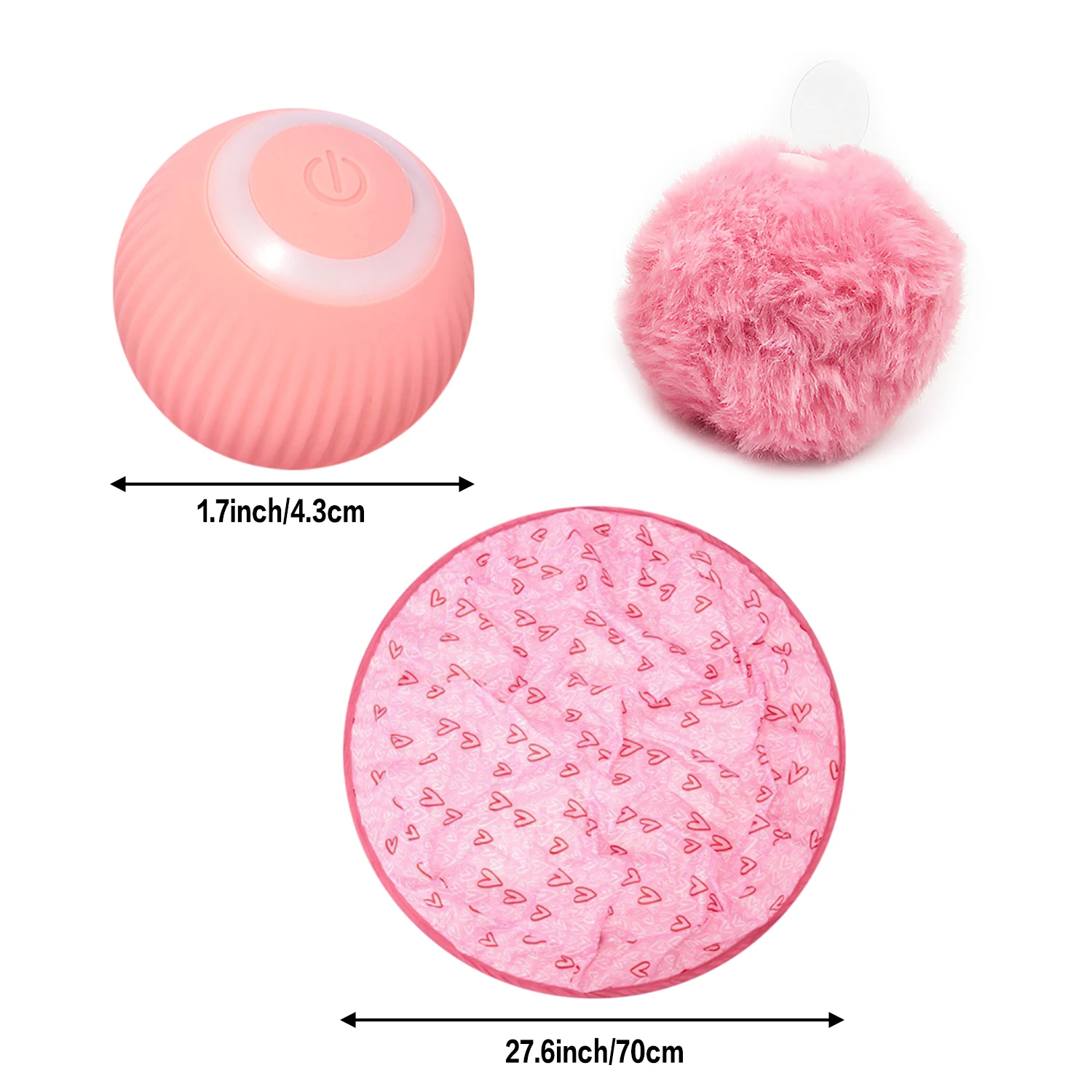 3 шт. интерактивная игрушка для кошек электронный катящийся мяч чехол-ловушка