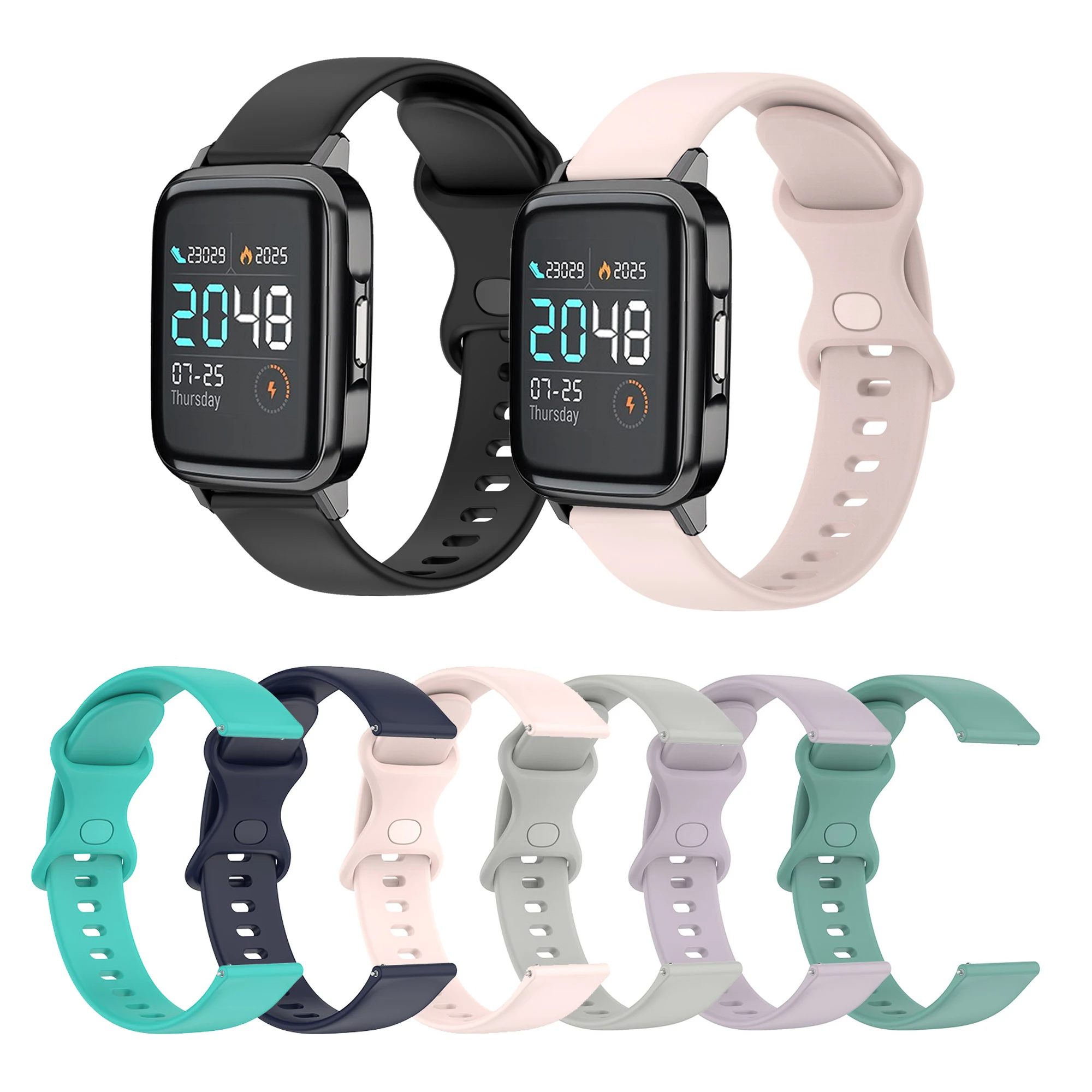 

Soft Silicone Strap for Haylou LS02 LS01 Sports Replacement Bracelet Watch Band