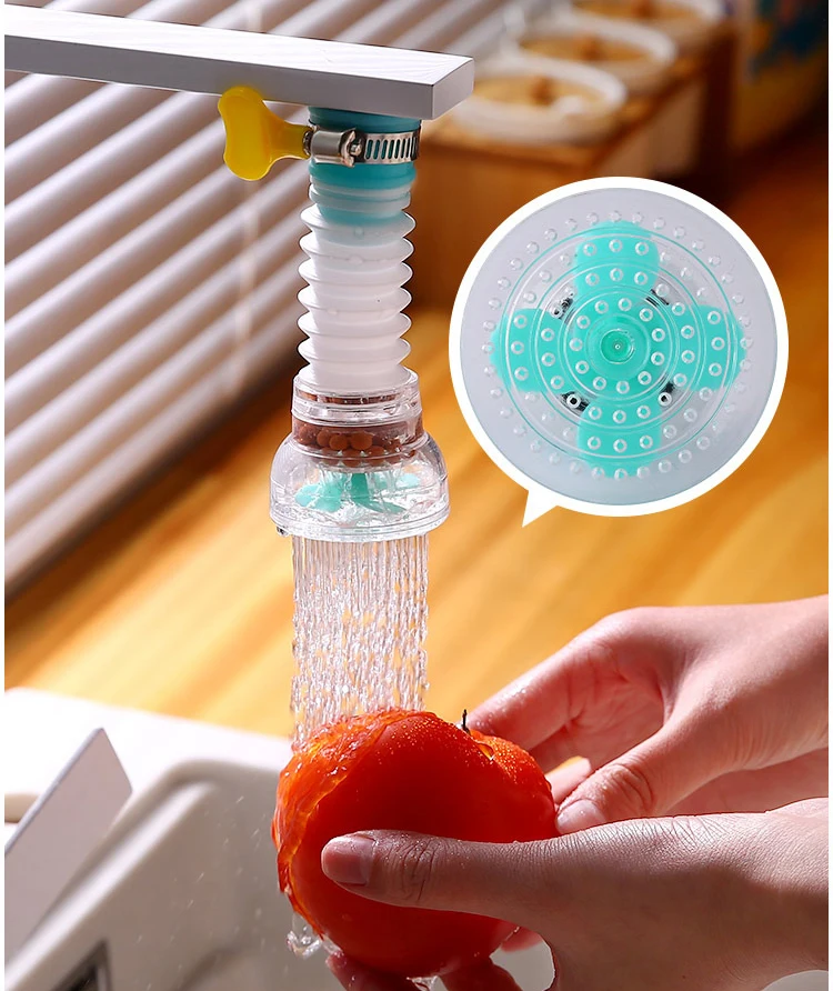 

360 Rotation Kitchen Sink Faucet Extender Spouts Sprayers Shower Tap Water Purifier Nozzle Purifier Bubbler Water Saving Filter