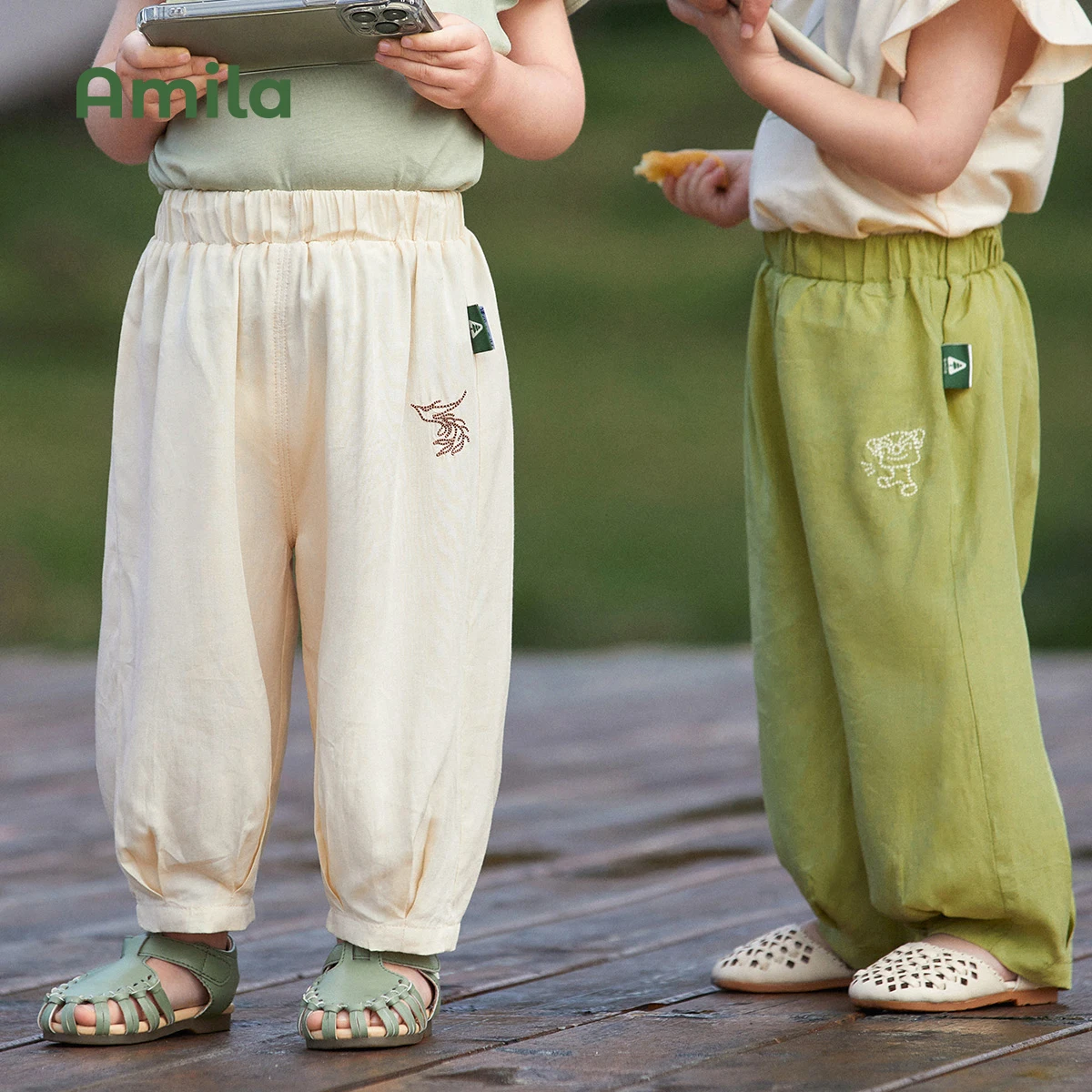 

Amila Children's Clothing Exploration Series of Children's Anti-mosquito Pants 2022 Summer New Hundred with Casual Boy and Girl