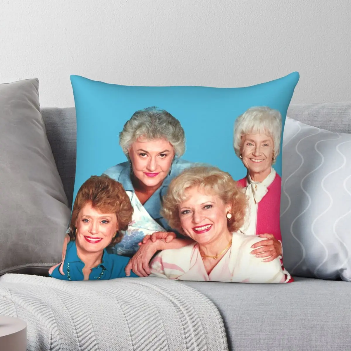 Золотая квадратная наволочка для девушек из полиэстера и льна с бархатным узором