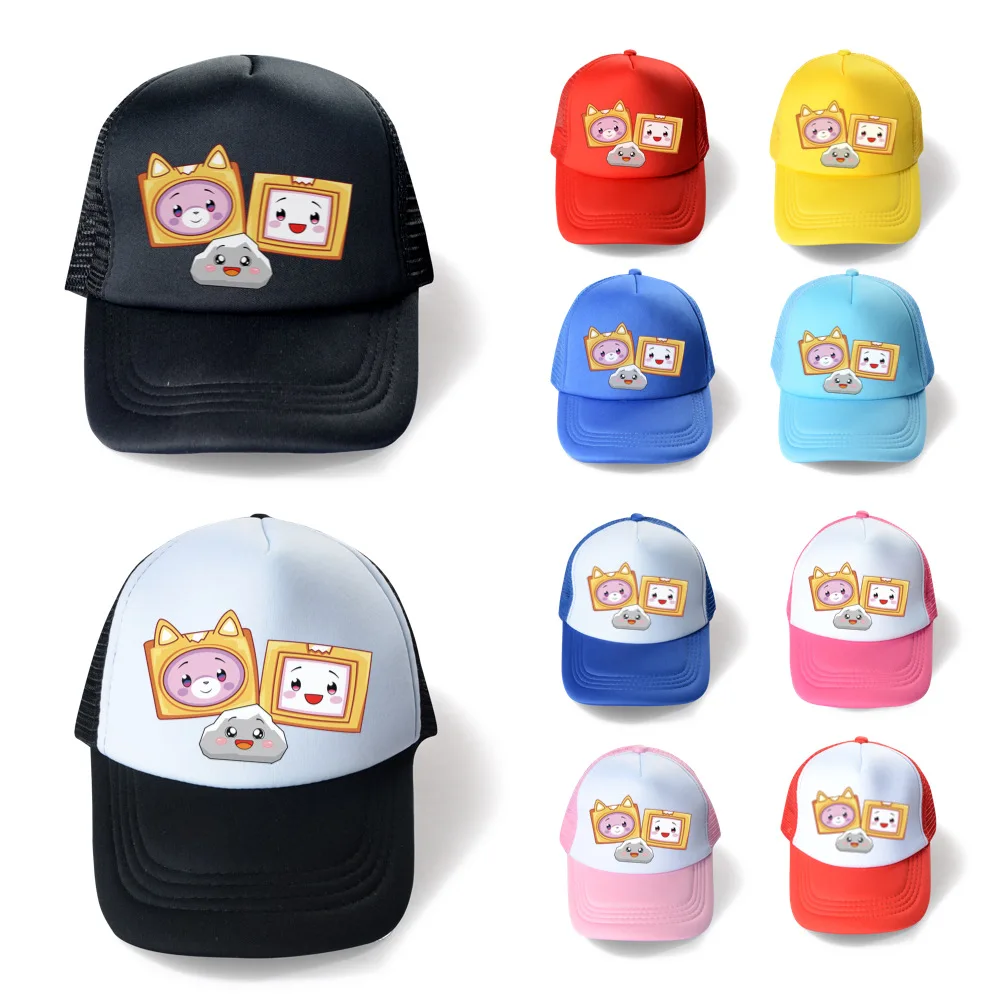 

Children's Lankybox Kids Baseball Cap for Girls Boy Hats Sunscreen Baby Hat Hip Hop Printed baseball cap Kids Caps