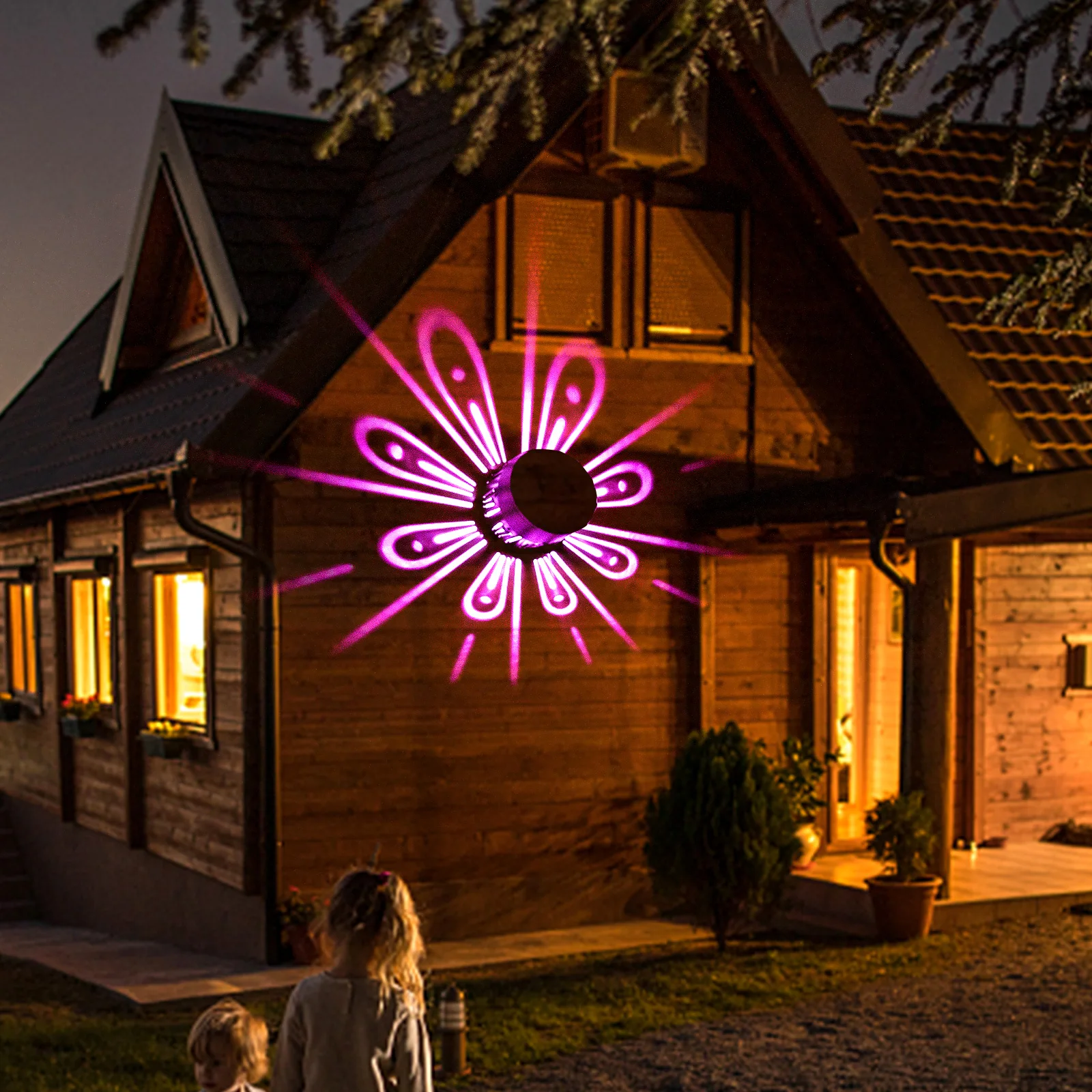 Вуличні ліхтарі на сонячних батареях Зовнішні настінні світильники 360 градусів