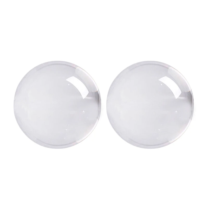 

2X Transparent Color Glass Crystal Ball Healing Sphere Photography Props Ball Decor 30Mm