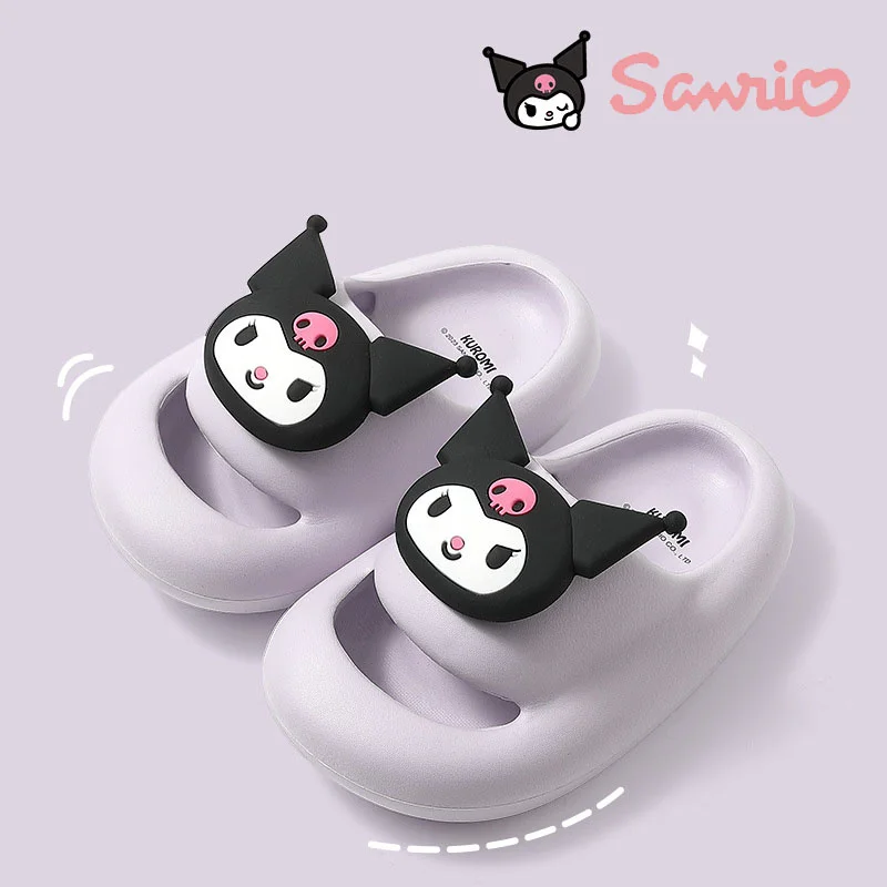 

Шлепанцы Y2K Sanrio Kuromi для девочек, женские тапочки Kuromi, шлепанцы Melody Cinnamoroll, шлепанцы для душа