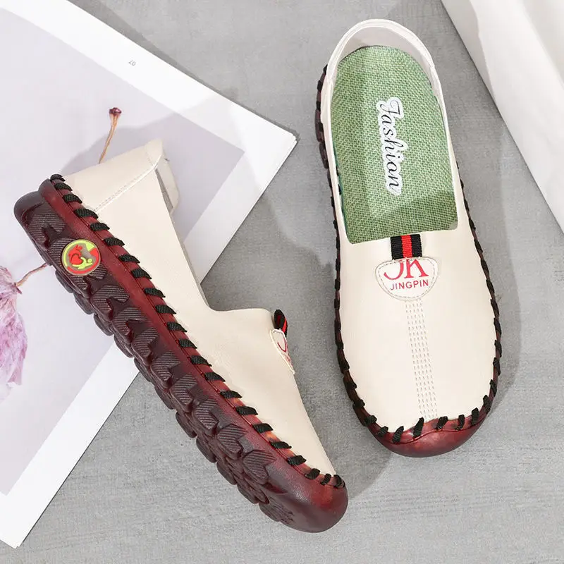 

Oxford shoes for women leather flats Precision stitching Ballerina shoes woman comfort moccasin casual sneakers