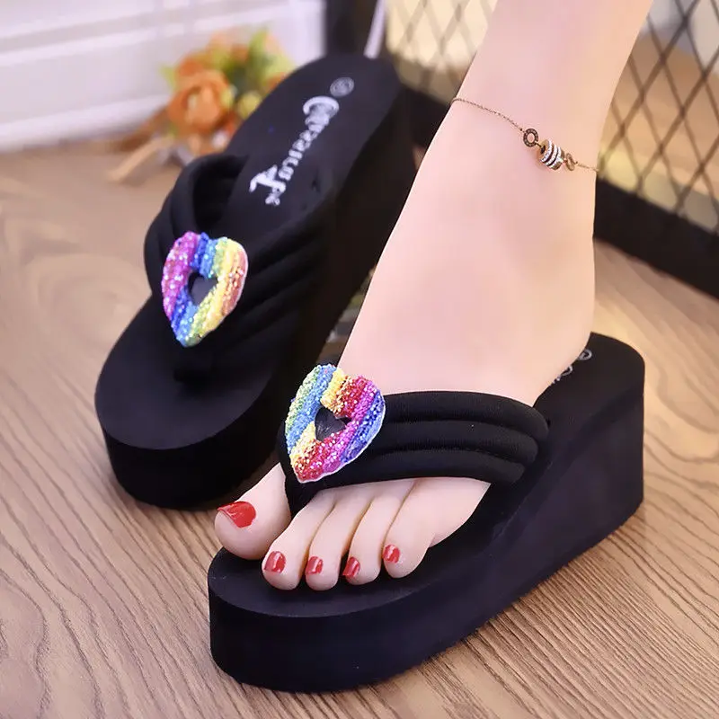 

2022 New Fashion Women Casual Shoes Jelly Flip Flop Lady Beach Summer Peep Toe Indoor Slippers Cool Water Platform Sandal