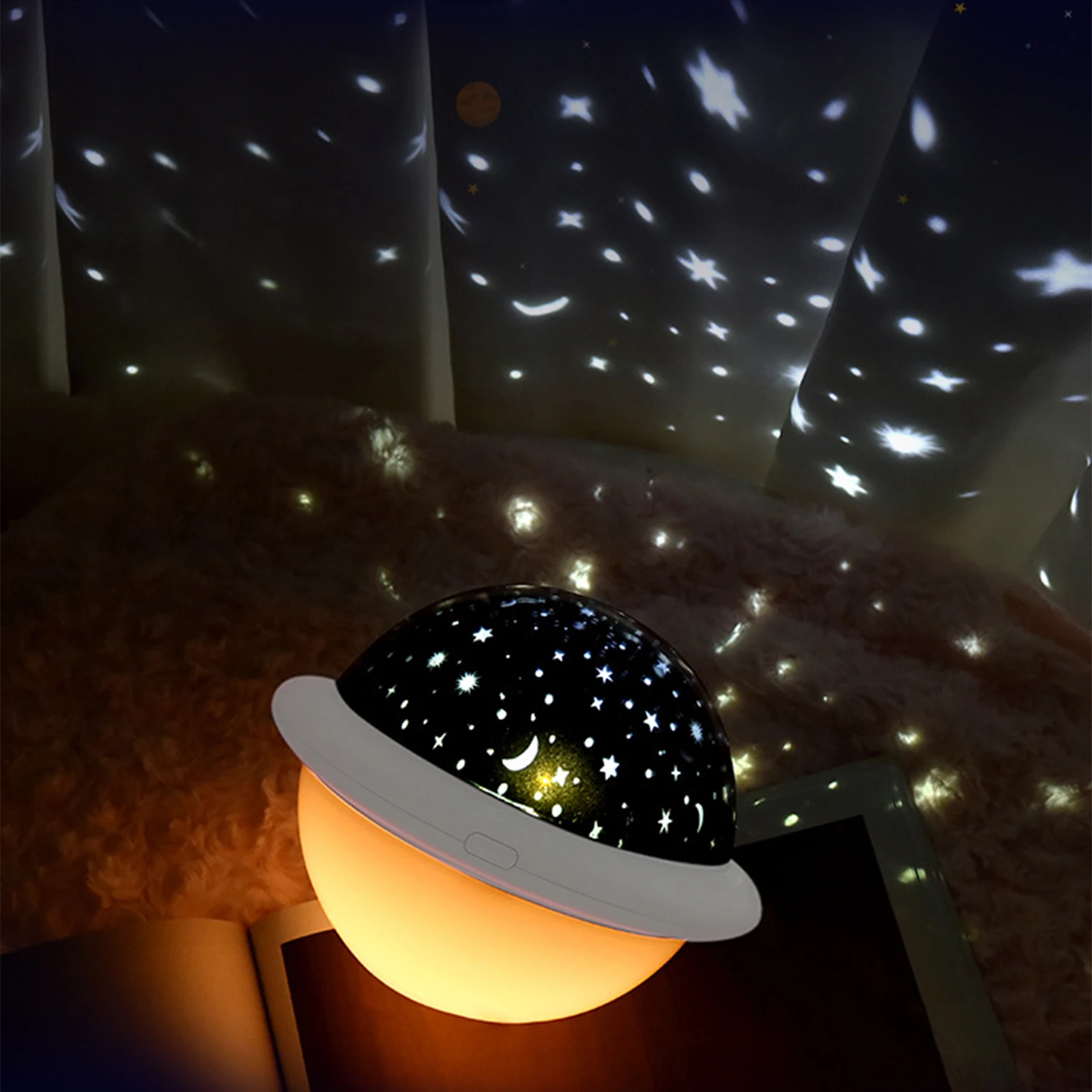 

Starry Sky Projector Night Light for Home Bedroom USB Rechargeable Sleeping Lamp Children Bedroom Star Night Lamp