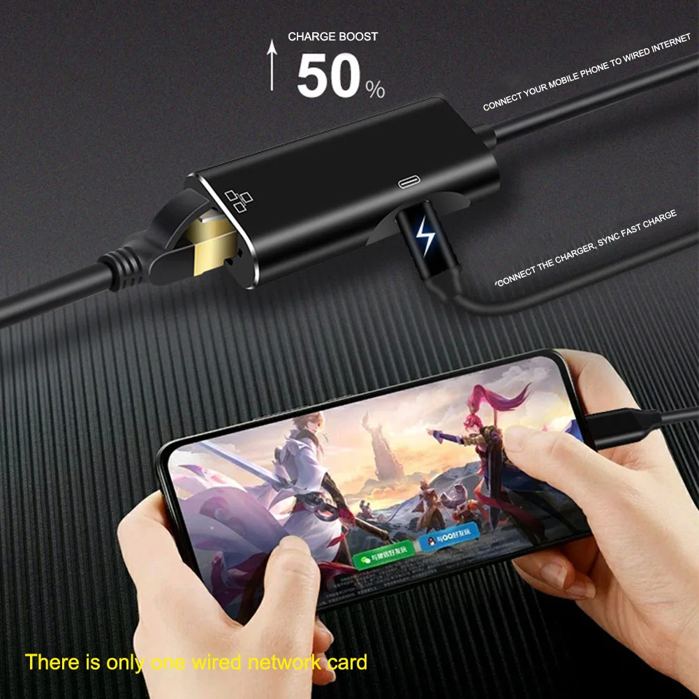 

High Speed USB C To RJ45 Plug And Play Portable Aluminium Alloy Accessories Wired Network Card Ethernet Adapter Computer Hub
