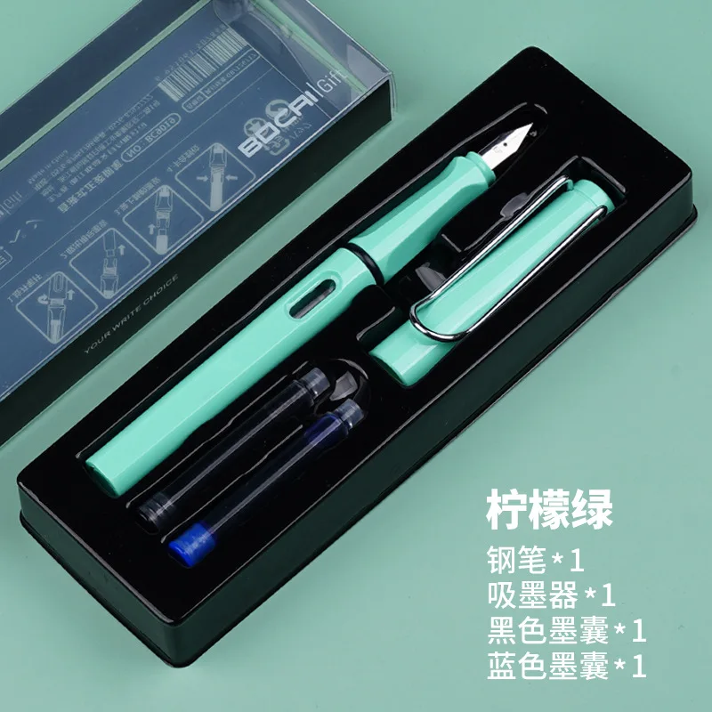 

2Pcs 0.38MM Fashion Set Ink Bag Signature Business Office Primary And Secondary School Students Stationery Writing Practice Pen