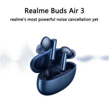 Global Version realme buds air 3 Bluetooth 5.2 long battery life Earphone 42dB Active Noice Cancelling Headphone IPX5 Waterproof 2