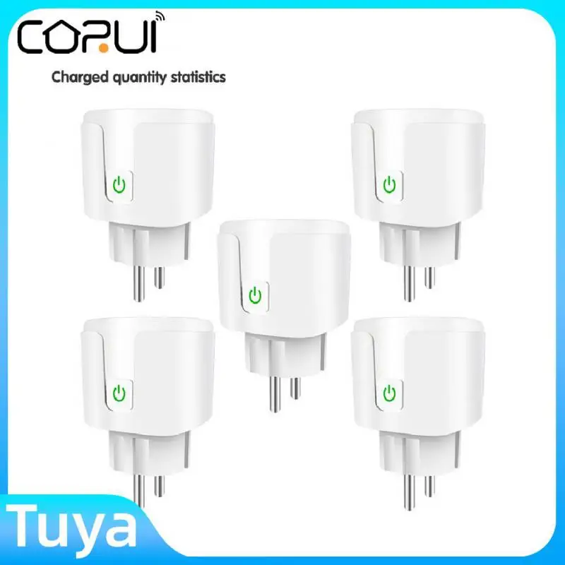 

CORUI Tuya 16A/20A Smart Plug WiFi Socket EU With Power Monitor Timing Function Smart APP Remote Control Works With Alexa Google
