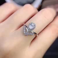 real luster moissanite ring original 925 sterling silver engagement wedding rings for women luxury quality jewelry accessories