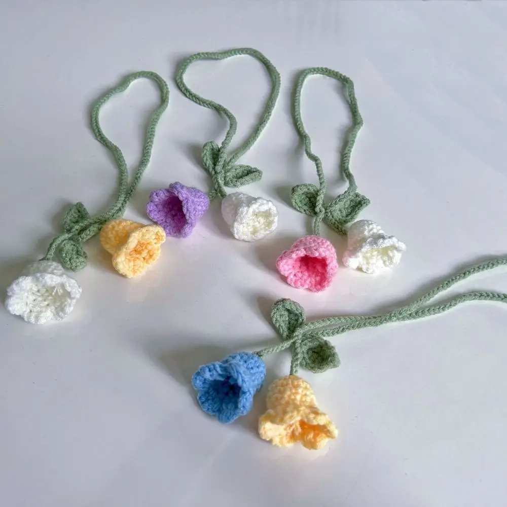 Подарки шерстяной вязаный кулон с клубникой розовый красный желтый вязаная