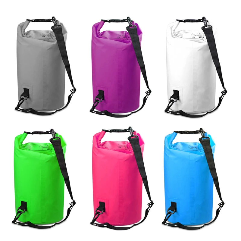 PVC Waterproof Bag 5L 10L 15L 20L 30L Outdoor Swimming Bag Diving Compression Storage Dry Bag For Man Women Kayaking Backpack