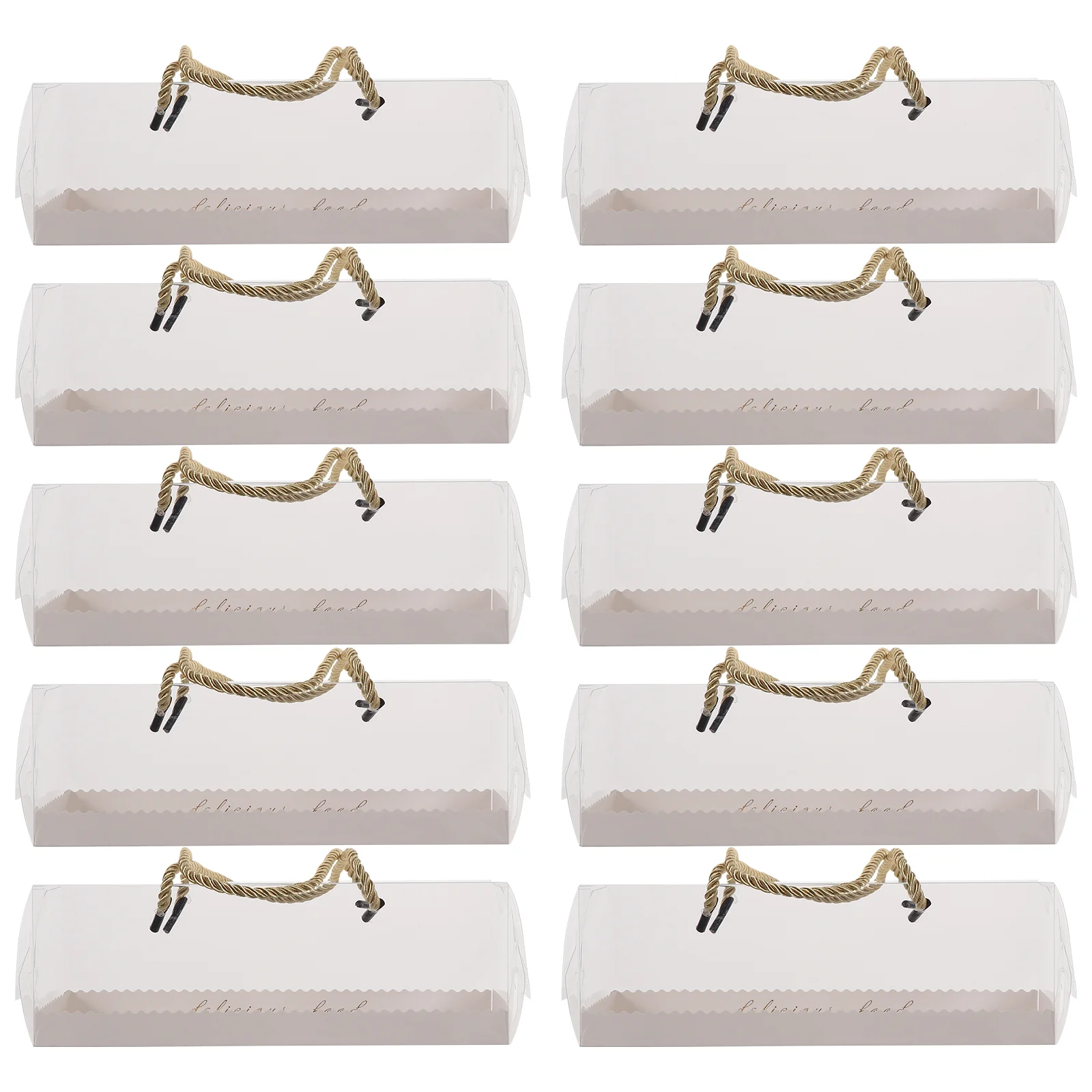 

Boxes Cake Box Cupcake Muffin Clear Pastry Donut Holder Paper Mousse Oblong Packing Keeper Container Roll Breadbakery Gift